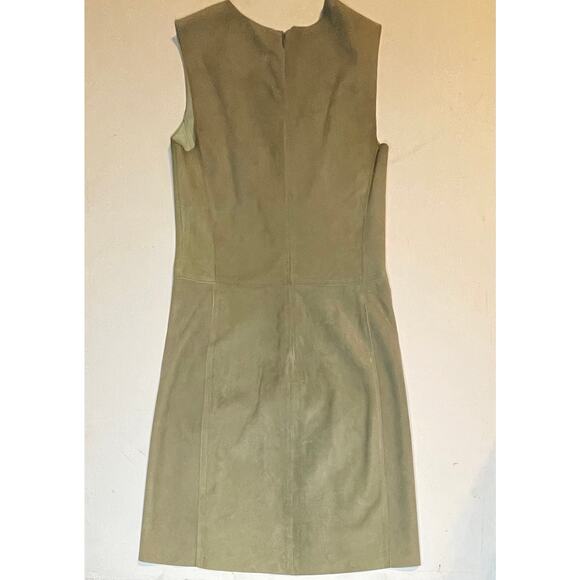 Vince 100% Lamb Leather Dress Sz 2 Green – Excellent Condition w/ Pockets luxury - Picture 9 of 12